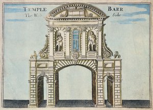 Temple Bar, le côté ouest, des Inns of Court de 